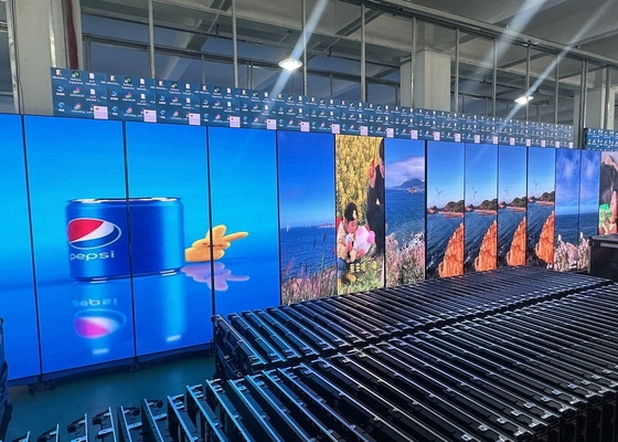شاشة مسرحية كبيرة واضحة للغاية ملونة بالكامل P3.91 شاشة LED شفافة مع معدل تحديث عالي 3840 هرتز