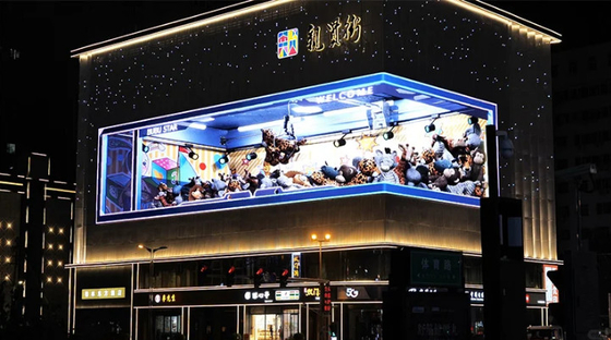 P2.5 مربع خارجية LED الشاشة المنحنية لوح عرض الفيديو LED مخصصة