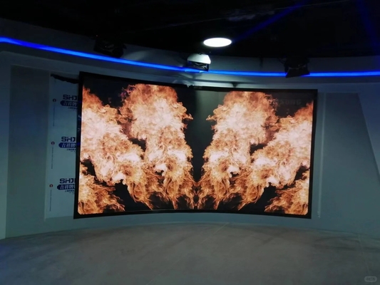 شاشة منحنية ثابتة / تأجير إعلانات P16 خارجية شاشة LED شاشة فيديو حائط شاشة عالية الدقة
