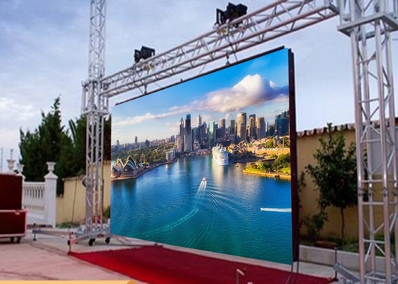 شاشة استئجار LED للخارج P4 Ultra Slim ، SMD2727 شاشة LED عالية الدقة