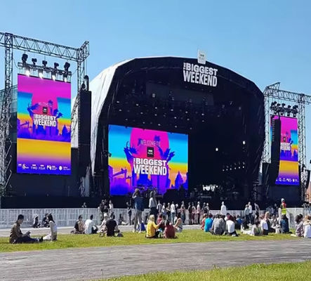 شاشة LED خارجية ملونة كاملة P8 مقاومة للماء IP65 5000cd SMD2121