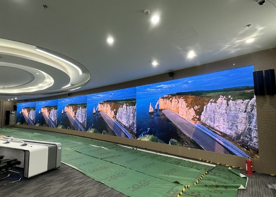 P3.91 داخلية تأجير شاشة LED عرض HD كامل اللون المسرح 500x1000 خزانة