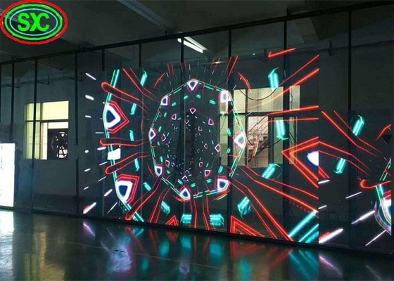 لوحة LED شفافة من رقاقة الوافر ، شاشة LED شفافة عالية الرؤية