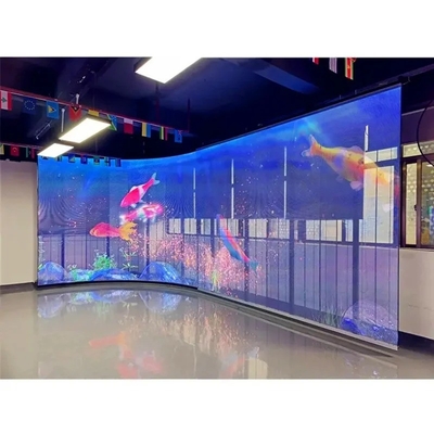 1R1G1B شفافة شاشة LED ملصق الستار عرض كامل اللون ضمان 3 سنوات
