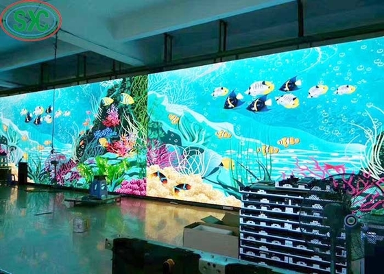 IP34 P2 العرض LED للإيجار 1/32 مسح HD 128 * 64 دقة داخلية لمراكز التسوق