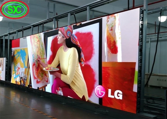 شاشة ألومنيوم مرصعة LED كبيرة داخلية مخصصة P6 لعرض معدل / حفلات موسيقية ، دقة عالية