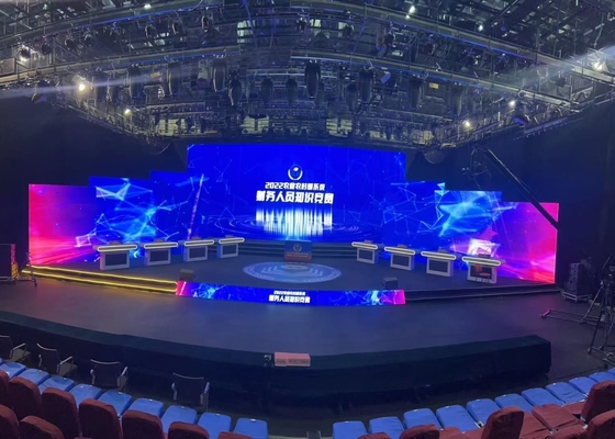 P6.67 استئجار / ثابت RGB كامل اللون رقيقة LED لوحة العرض SMD للمسرح مؤتمر الزفاف