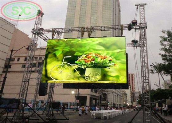 16-بيت الرمادية كامل اللون Smd1515 LED الخارجي الصب الألومنيوم الشاشة كثافة نقطة 10000 نقطة / مربع متر الإعلان نشر