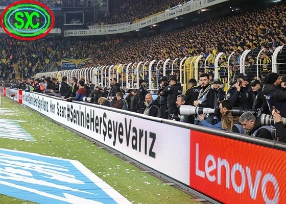 شاشة LED ذات الزاوية العريضة P10 RGB خارجية 1/4 Scan HD Slim Full Color Stadium Panel