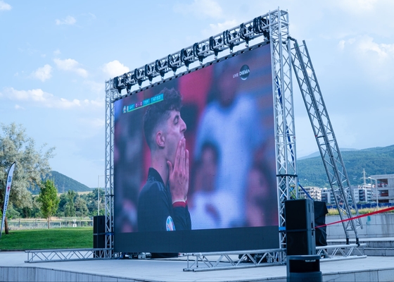 حائط فيديو LED كبير شاشة سطوع عالية الإعلانات الخارجية المبنى الإشارات الرقمية التجارية