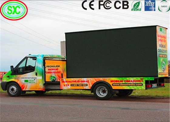 Canbest خارجية جاهزة للاستخدام مقاومة للماء بلا خلل P4 مربع شاحنة LED Billboard Roadshow محمول LED شاشة عرض جدار على الشاحنات