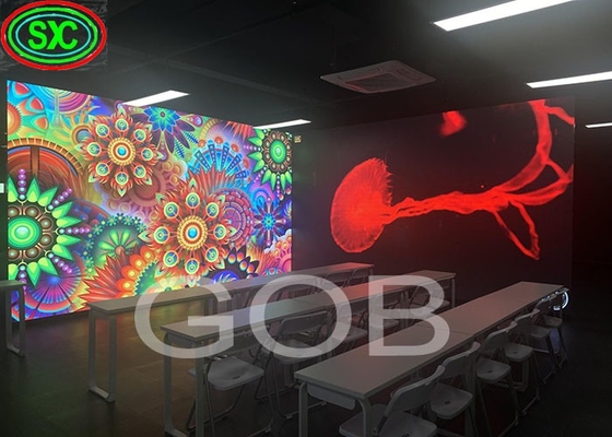 Canbest V Series 500x500mm Cob P1.2 P1.5 P1.9 P2.6 P2.9 داخلة الزاوية اليمنى شاشة عرض LED 90 درجة الزاوية LED جدار فيديو