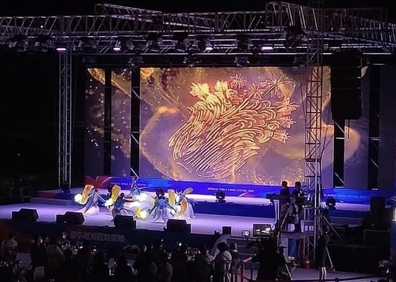 خلفية المسرح كامل الألوان شاشات عرض LED عملاقة داخلية P3 وحدة LED جدار فيديو