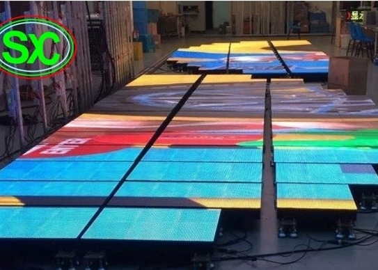 P3.91 إضاءة LED الداخلية بألوان كاملة أرضية الرقص 250 * 250mm LED Module 65410 نقطة / متر مربع