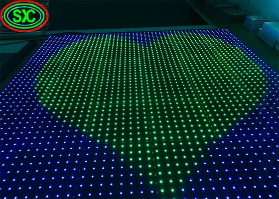 شريحة Epistar LED P6.67 ملونة كاملة مضيئة أرضية الرقص مقاومة للماء IP65 SMD أحادي وألوان مزدوجة