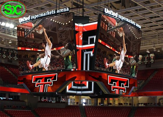 خزانة ألومنيوم مصبوبة بالقالب مقاومة للماء COB P0.9 شاشة LED للملعب فائقة الدقة 40*20 دقة