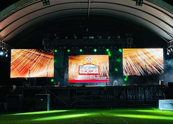 استئجار وحدة ناعمة شاشة متعددة P6 شاشة فيديو LED في الهواء الطلق مقاومة للماء HD عالية الدقة