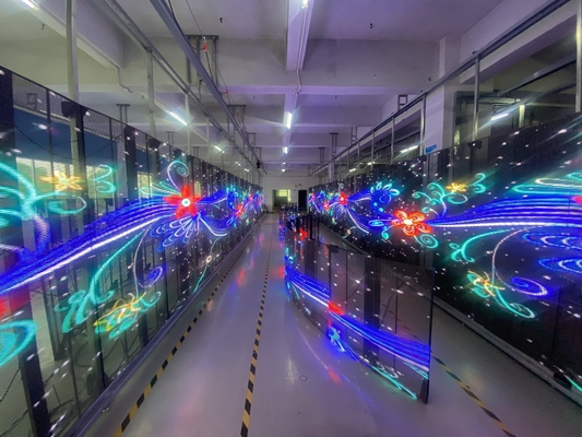 شاشة شفافة تجارية ، شاشة شفافة LED 1R1G1B