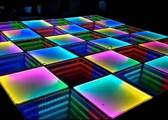 P4.81 LED أرضية الرقص حفل زفاف أرضية الرقص للحفلات المغناطيس 3D LED لوحات كاملة الألوان