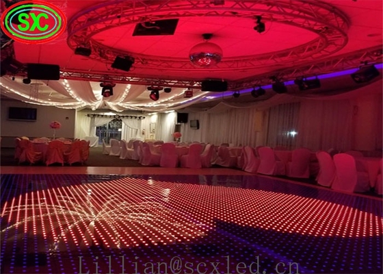 P8 الداخلي ملون كامل LED أرضية الرقص 1000mmX500m خزانة 3 سنوات ضمان