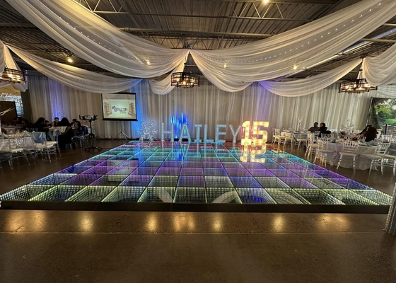HD Rental Box LED Dance Floor P4.81 معدات المسرح بيكسل الألومنيوم اللاسلكي