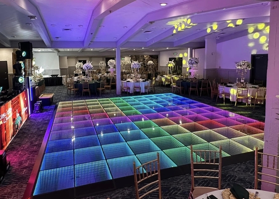HD Rental Box LED Dance Floor P4.81 معدات المسرح بيكسل الألومنيوم اللاسلكي