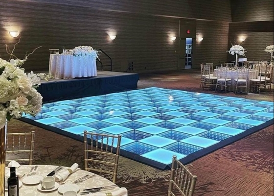 P3.91 إضاءة LED الداخلية بألوان كاملة أرضية الرقص 250 * 250mm LED Module 65410 نقطة / متر مربع