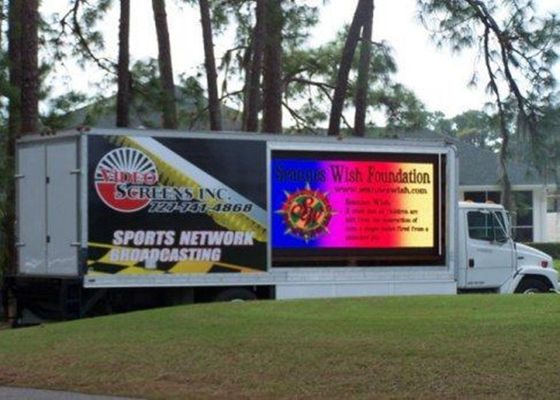 شاشة LED خارجية متنقلة P6 مقاومة للماء IP65 سطوع 5000 شمعة/متر مربع