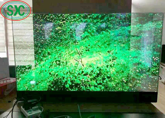 معدل إعادة التجديد العالي الشفاف LED كامل اللون 500x1000mm الحجرة الشفافية الشاشة