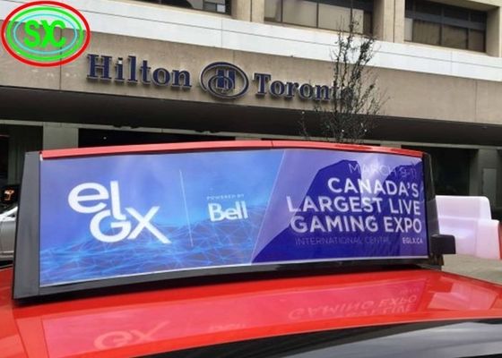 سعر جيد شاشة عرض إعلانات سيارة LED جذابة مع دقة شاشة 192*64 نقطة وحجم مساحة 5 مم بجهد 5 فولت تيار مستمر الانترنت