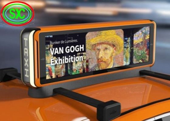 سعر جيد الإعلانات الخارجية 96 * 32 سم سيارة مدعومة لوحة إعلانات مع وضع التحكم غير المتزامن الانترنت