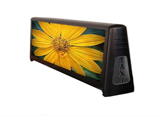 IP65 P4 سقف سيارة أجرة ملون كامل سيارة شعار LED الشاشة الإعلانية الخارجية سهلة التثبيت