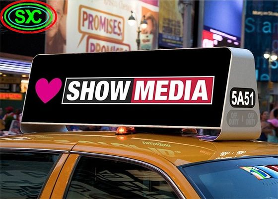 P6 HD Full Color LED Car Roof Sign Display IP65 مقاوم للماء