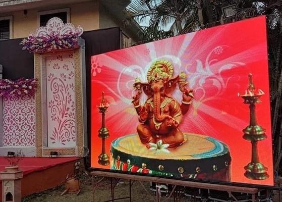 P1.667 استئجار شاشة RGB LED نظام NOVA معدل تحديث عالي HD لا سحب الظل