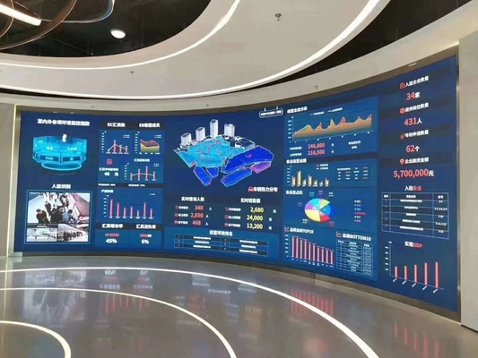 شاشة عرض LED P4.81 شاشة منحنية ، مناسبة لأغراض الإيجار ، ذات جودة عالية