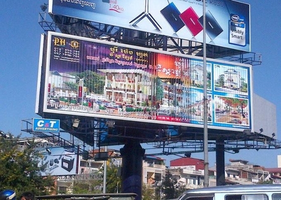 P2.5 الإعلانات الخارجية اللون الكامل RGB LED الصب الصب الألومنيوم الشاشة التجارية 640x640 مم
