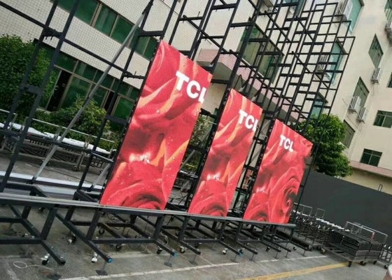مناسب للملاعب الرياضية والمناسبات الرياضية الصيانة الأمامية زاوية عرض كبيرة P10 LED Video Wall HD
