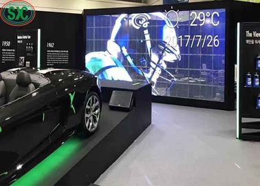 الشاشة الشفافة LED عالية الوضوح كامل اللون الحائط الشفاف 32768 نقطة / متر مربع للإيجار