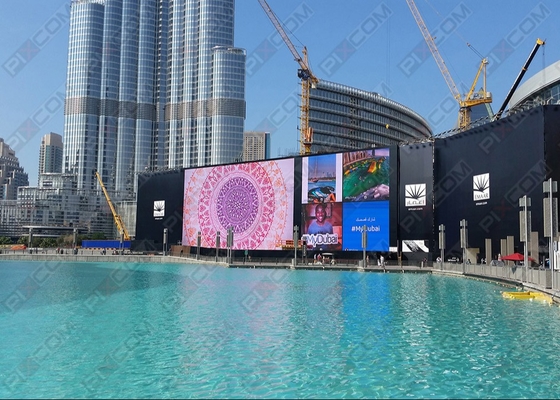 الشاشة المنحنيّة المقطّعة من الألومنيوم الشاشة الإعلانية للطرق الشاشة الخارجيّة المقاومة للماء P16 DIP شاشة إشارة LED