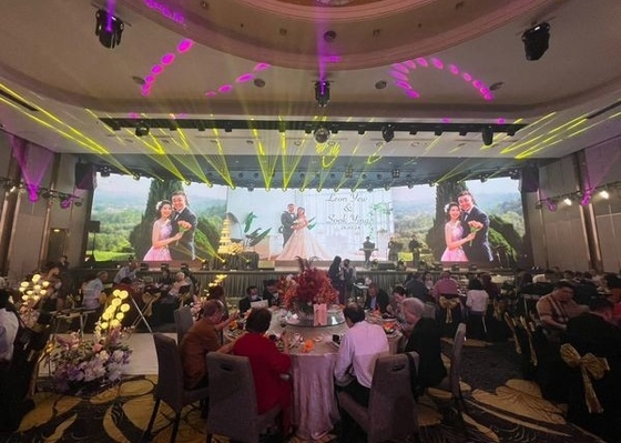شاشة تأجير Ultra HD Small Pitch P2.5 لوحة شاشة LED داخلية ، خزانة LED من الألومنيوم مع نظام نوفا
