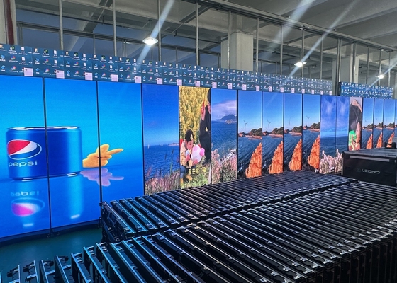 خدمة الأمامية المغناطيسية الداخلية كامل اللون P2.5 LED شاشة الحائط الفيديو