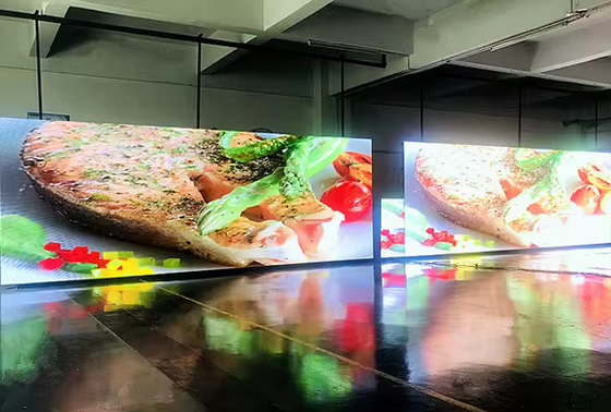 استئجار الشاشة المسالكة من الألومنيوم / الصندوق الحديدي 960mm*960mm P5 عرض LED داخلي HD صورة الإعلان