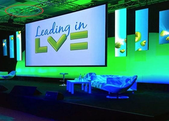 تأجير شاشة LED داخلية مخصصة ثابتة، سطوع 2500 شمعة داخلية شاشة LED ملونة كاملة