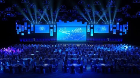 شاشة مسرحية استئجار كبيرة 7500cd / m2 شاشة LED ملونة كاملة حائط فيديو داخلي حدث أداء عالي