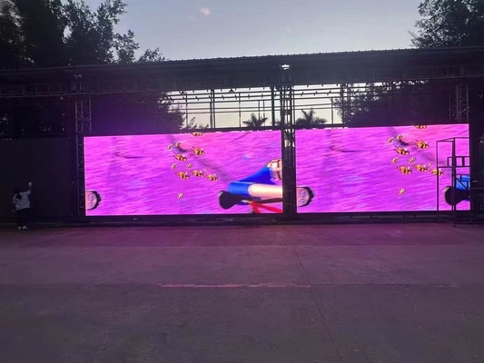 ألومنيوم صب الصبغ الداخلي / الشاشة الإيجارية الخارجية شاشة LED 1R1G1B P4 وحدات الحجم 256 * 128mm