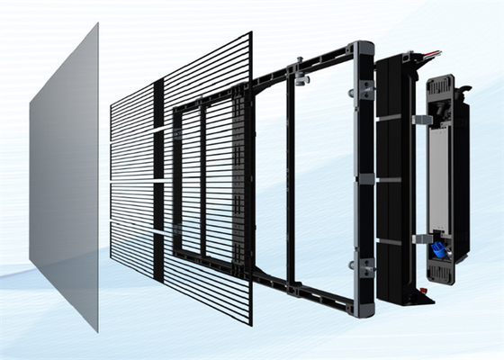 AC100-240V 60Hz مدخل شاشة عرض LED شفافة لعمل عرض فيديو إعلان داخلي 3-5 سنوات ضمان