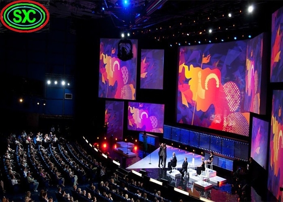 P4 لون كامل داخل LED شاشة فيديو حائط 80 * 40 وحدات الدقة لوحات إعلانية