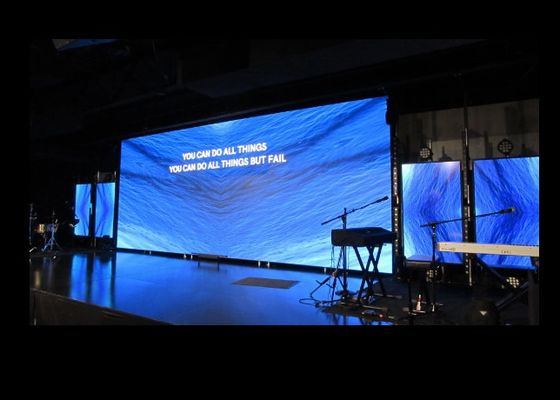 P3.91 شاشة LED مستأجرة ذات دقة عالية بألوان كاملة، وضع محرك 1/8 المسح الداخلي