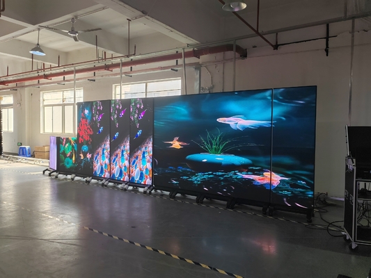 شاشة LED ذات دقة عالية SMD2121 RGB شاشة ألومنيوم صب الصب الصلبة 64 * 32 نقطة مصفوفة الدقة
