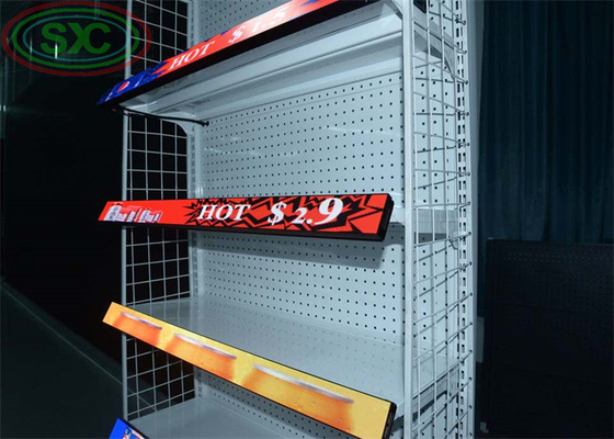 علامة LED رائعة مساحة بيكسل صغيرة X1.876 رف عرض LED شريط LED للمتاجر أو السوبر ماركت